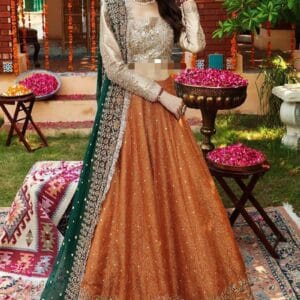 AYESHA IMRAN'S BRIDAL MAXI - RUEDAD-E-SAHR-A RAVISHING BLUSH LONG FROCK