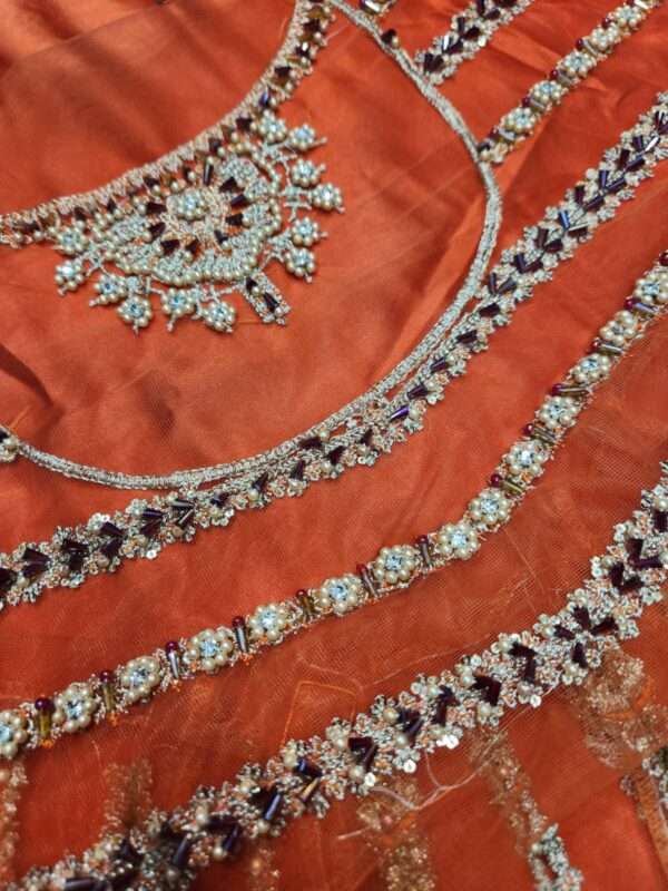 AKBAR ASLAM'S RUEDAD E SAHRA MEHENDI MAYO Ravishing Blush Long Maxi & Frock - Image 5