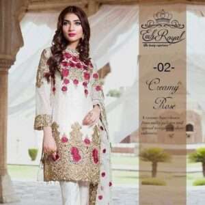 IMROZIA Embroidered Chiffon