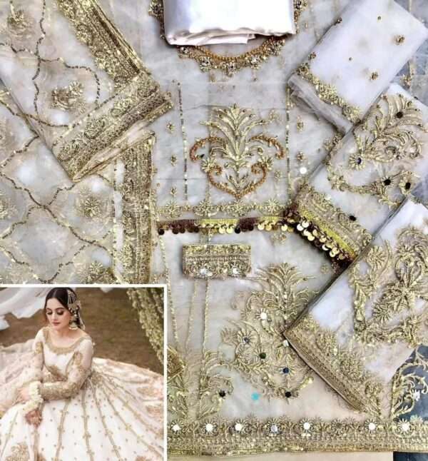 HIRA MANI'S RUEDAD E SAHR - A ravishing blush long frock - Image 4