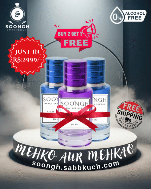 Soongh Premium Perfume – Exclusive Special Offer: Buy 2 30 ML, Get 1 Free!